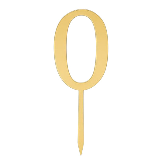 Gold Acrylic Number Cake Topper – 0–9 – Large