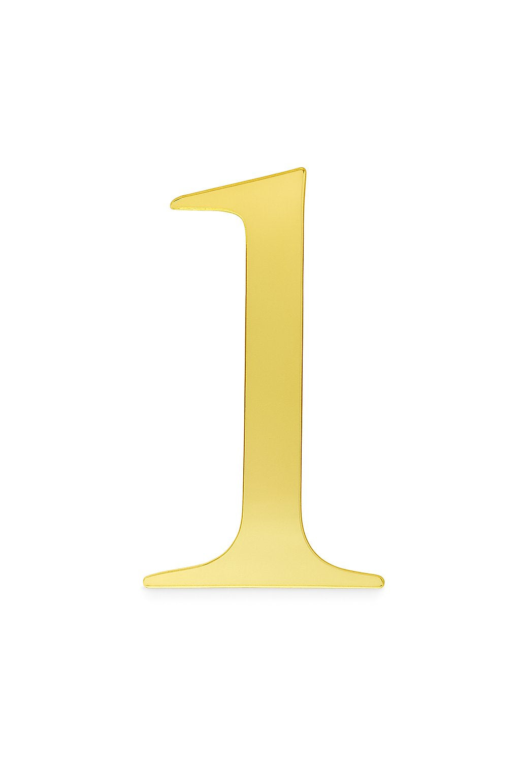 Gold acrylic number 1 cake topper for first birthday or milestone