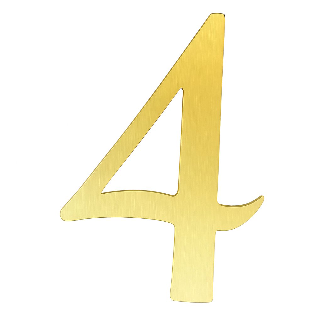 Gold acrylic number 4 cake topper for birthday parties