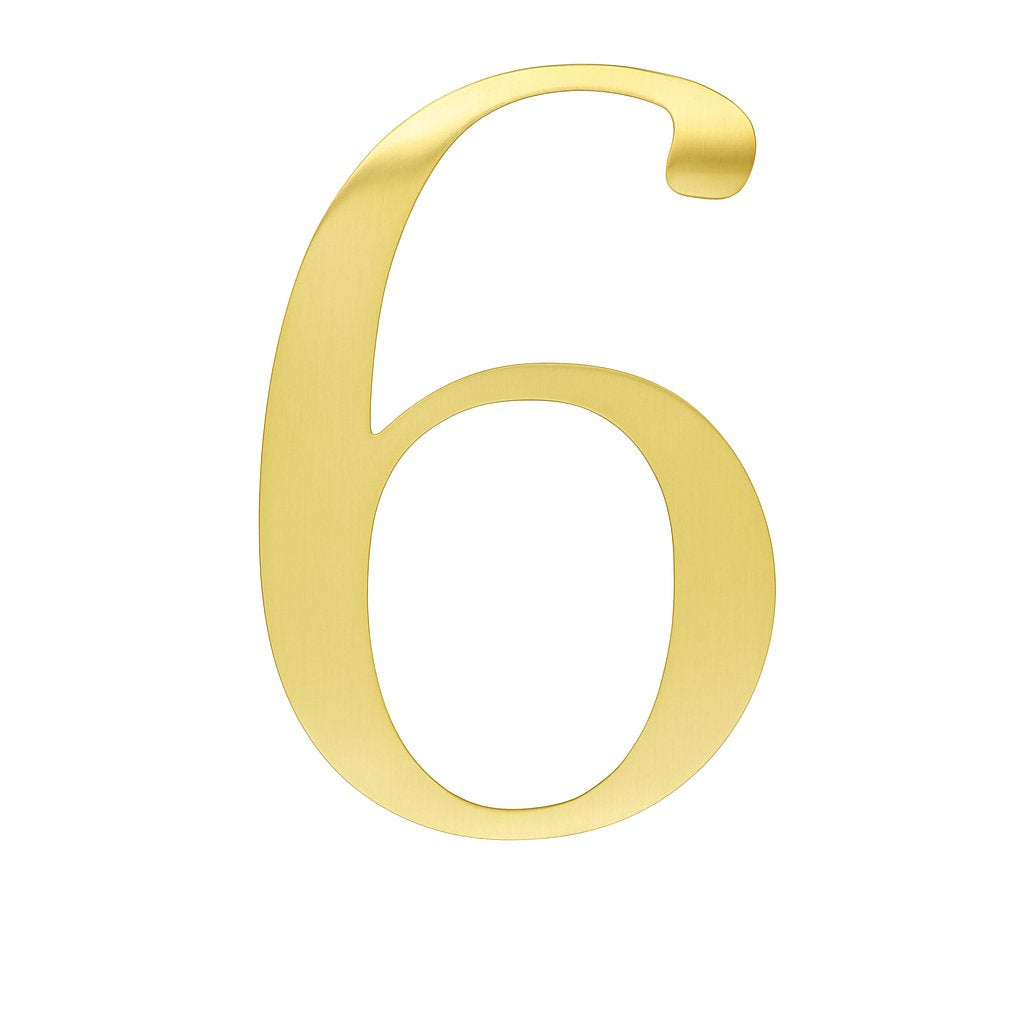 Gold acrylic number 6 cake topper for birthday cakes