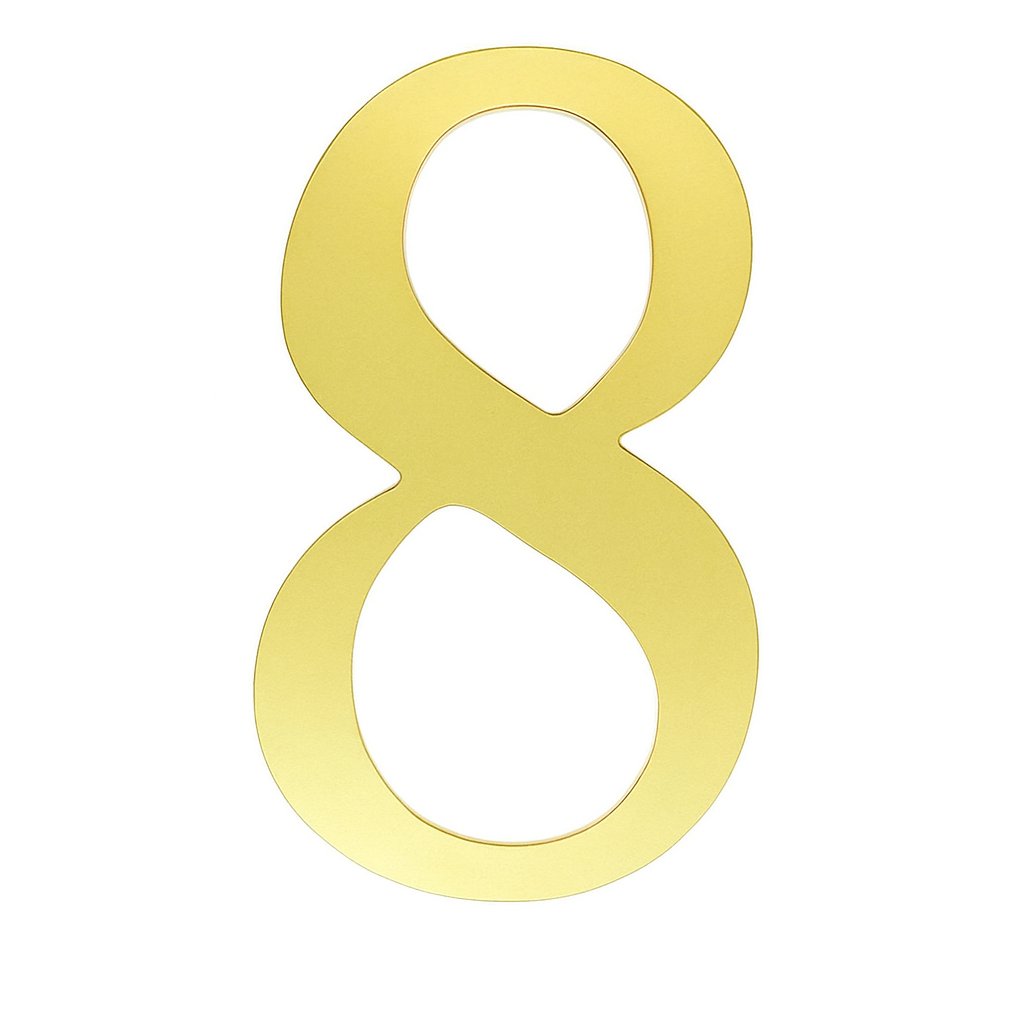 Gold acrylic number 8 cake topper for cakes and events