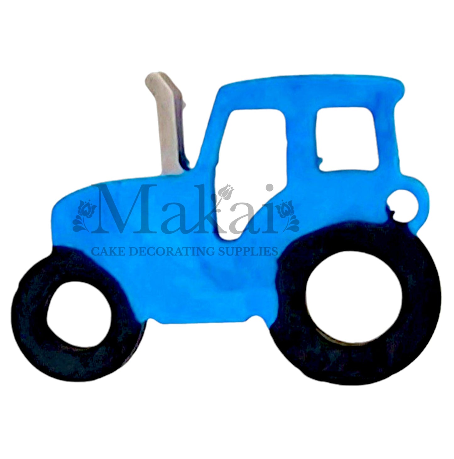 Edible blue tractor cake topper for country and farm‑themed bakes