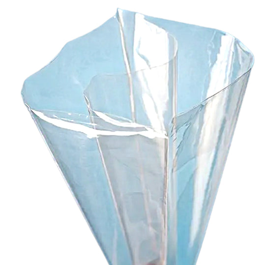 22 cm dual piping bag β clear disposable icing bag for two-colour cake and cupcake decoration β 5 pack