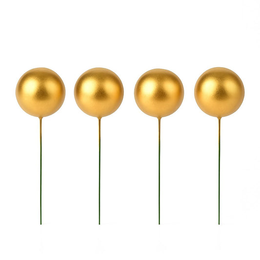 Gold Ball Cake Topper – Multiple Sizes – Elegant Minimalist Decoration – Baby Shower, Birthday, Gender Reveal Party Theme