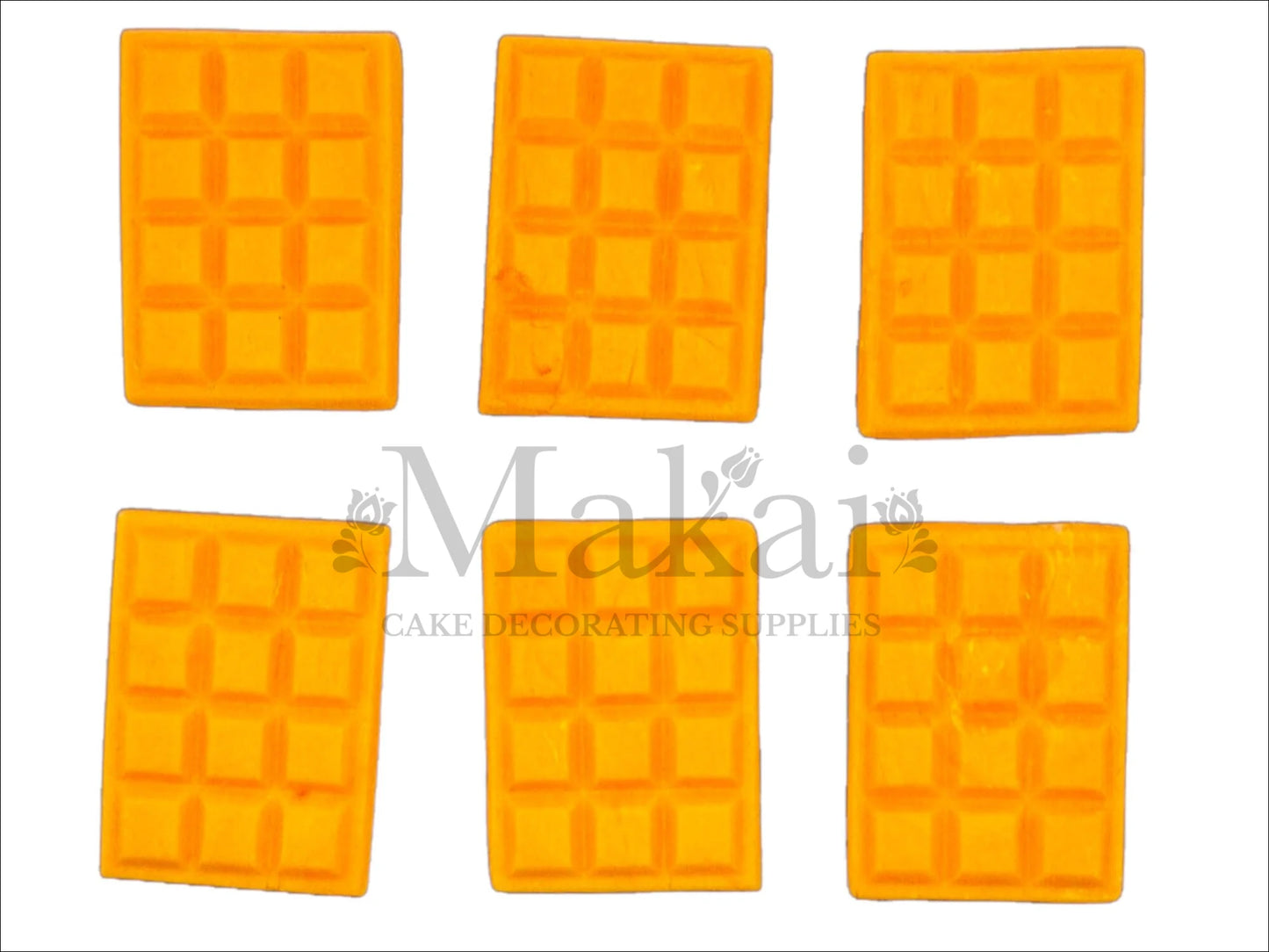 Orange chocolate mini bar edible cake toppers – Makai Cake Decorating Supplies