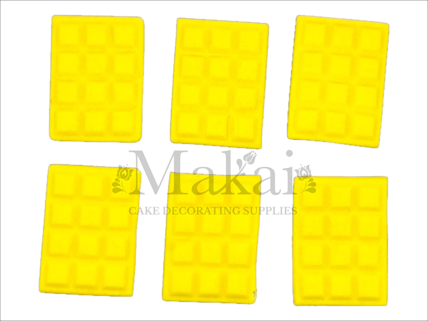 Yellow chocolate mini bar edible cake toppers – Makai Cake Decorating Supplies