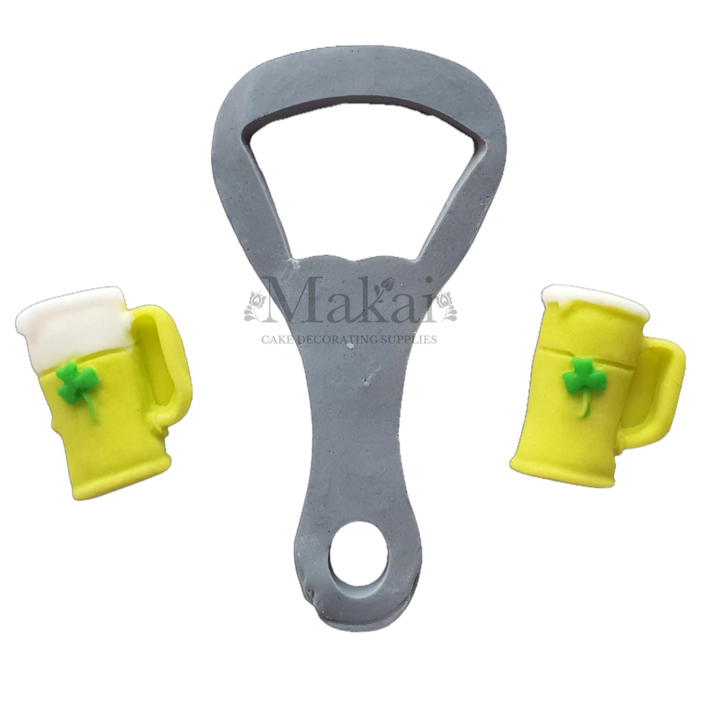 Light Green Beer Bottle Opener Cake Decoration – Makai Cake Decorating Supplies