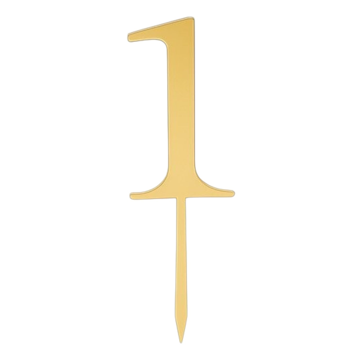 Gold Acrylic Number Cake Topper – 0–9 – Large