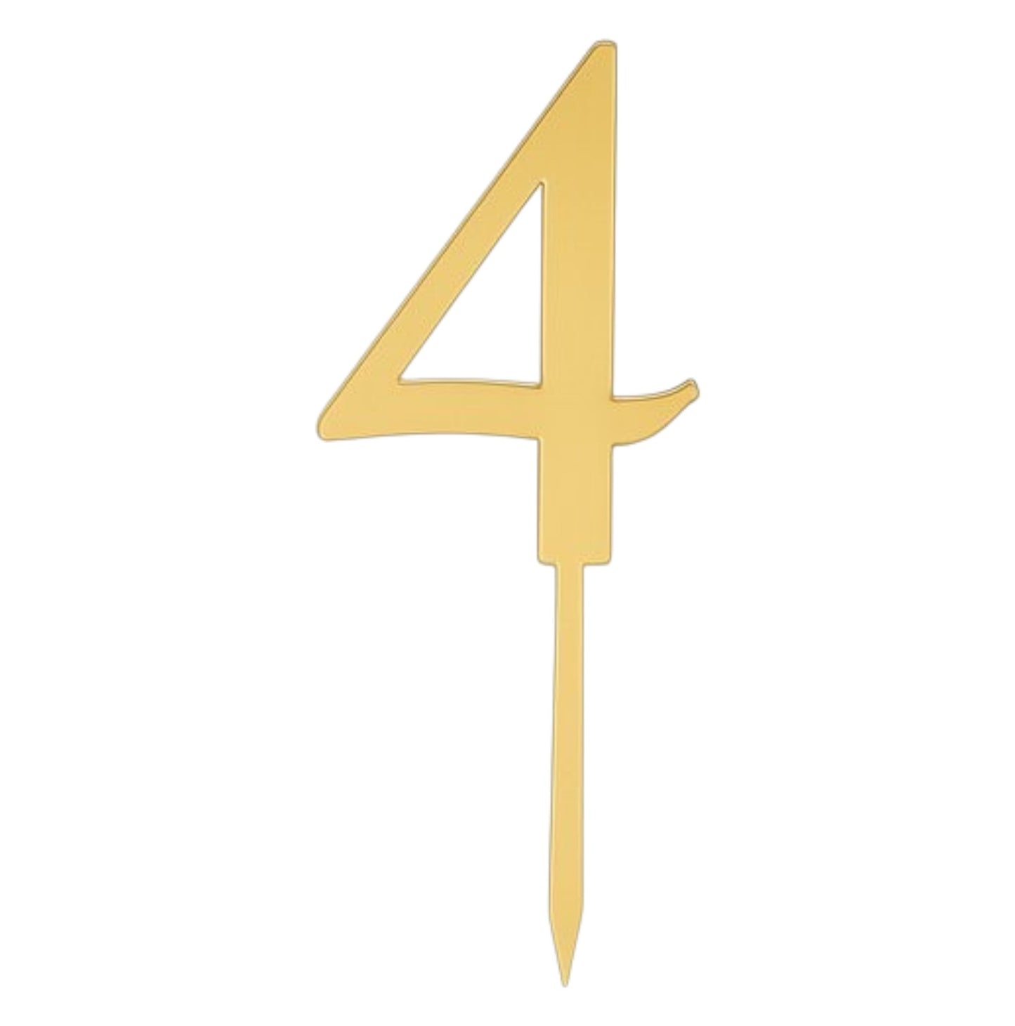 Gold Acrylic Number Cake Topper – 0–9 – Large