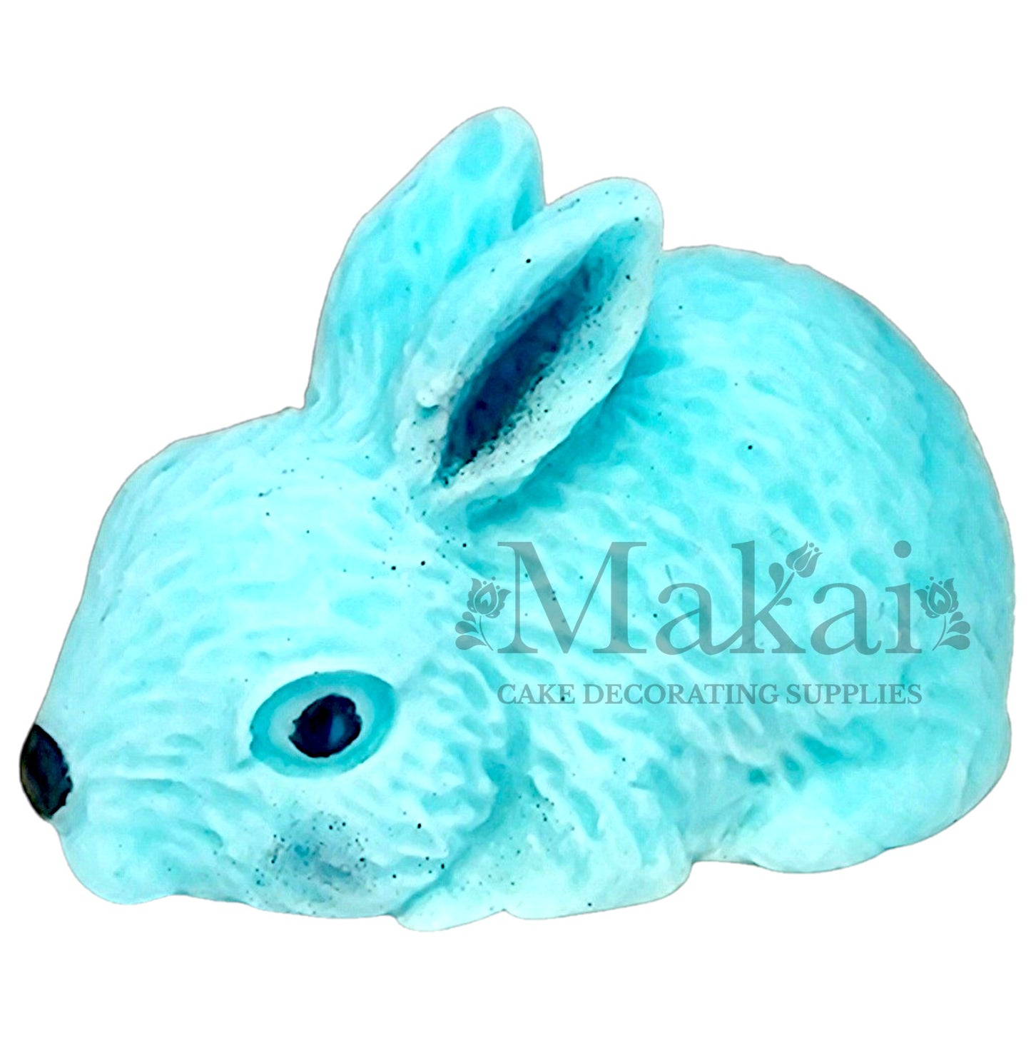 Pastel Blue Bunny Lying Cake Topper – Edible Decoration