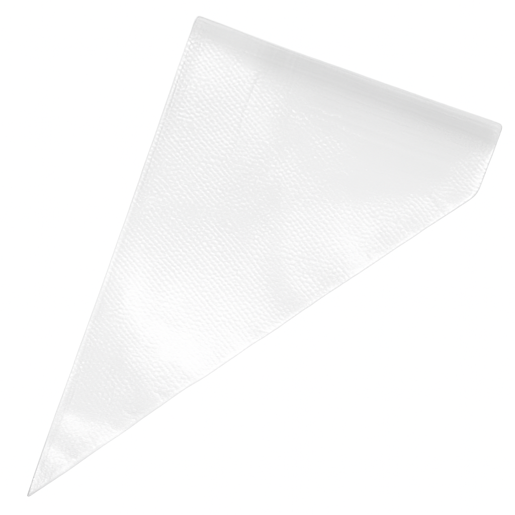 A disposable piping bag measuring 31 cm by 20 cm, ideal for hygienic and convenient cake decorating.
