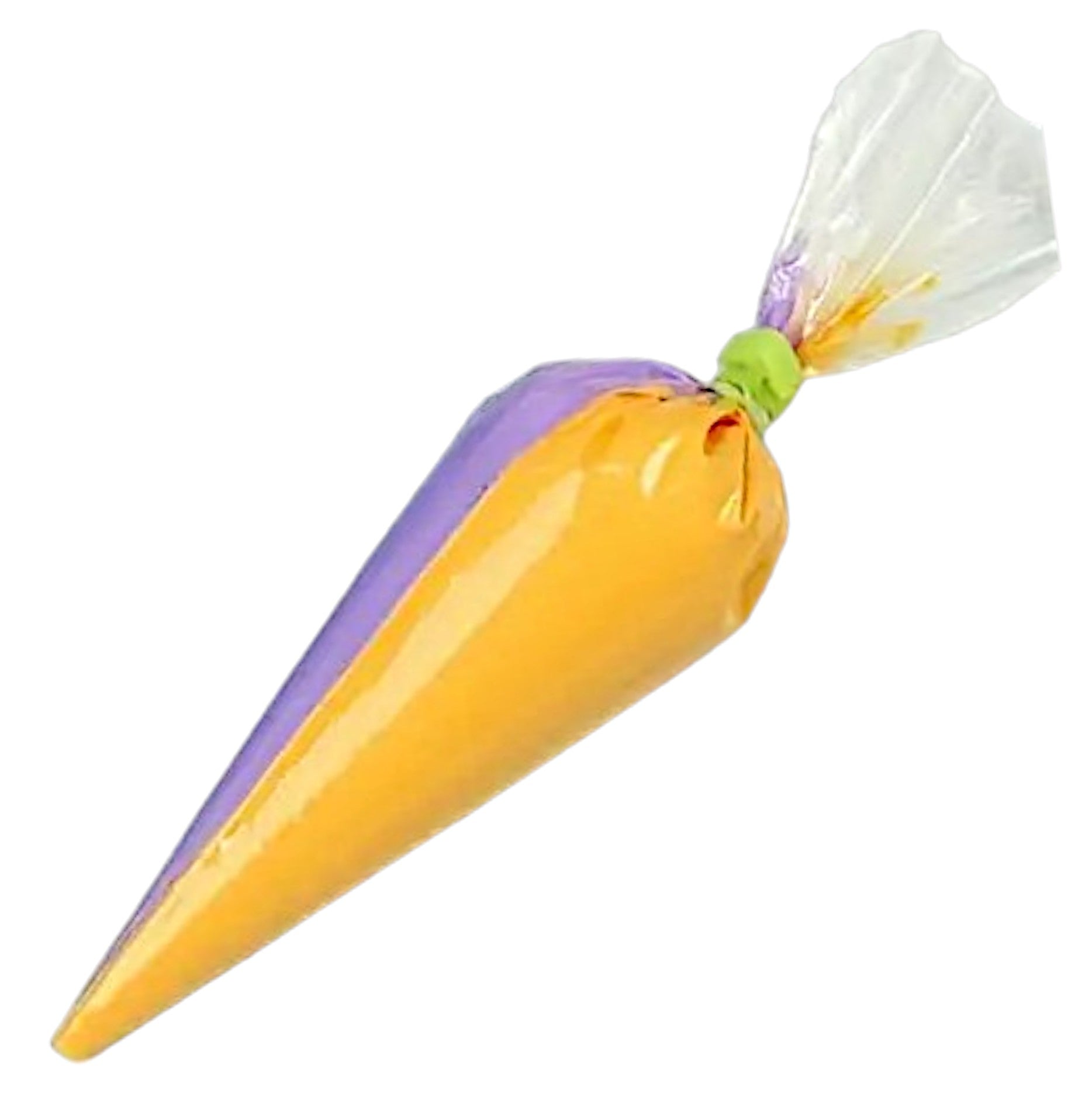 22 cm dual piping bag – clear disposable icing bag for two-colour cake and cupcake decoration – 5 pack
