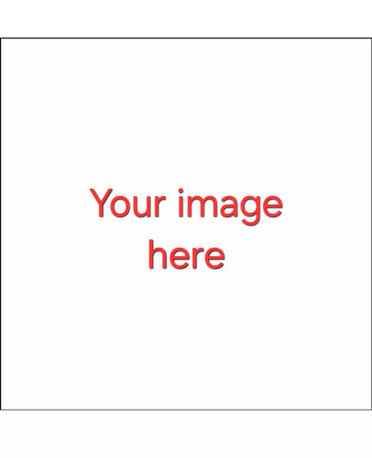 Square edible print template with 'Your Image Here' text, indicating customizable wafer or icing sheet for cakes and desserts.