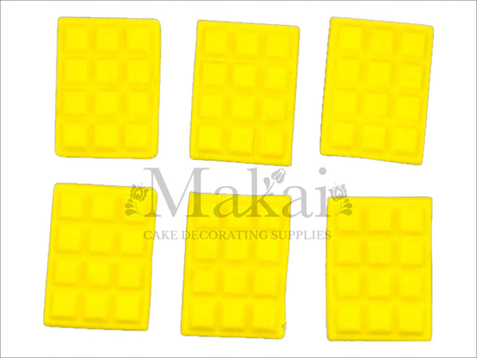 Yellow chocolate mini bar edible cake toppers – Makai Cake Decorating Supplies