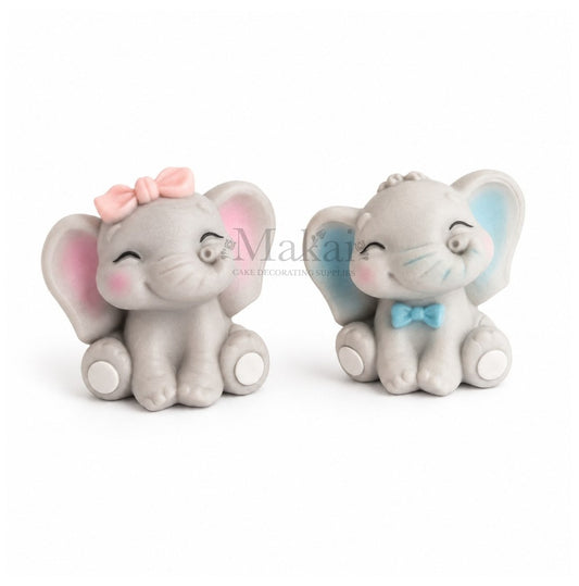 Baby Elephant Cake Decorations – Boy, Girl or Set