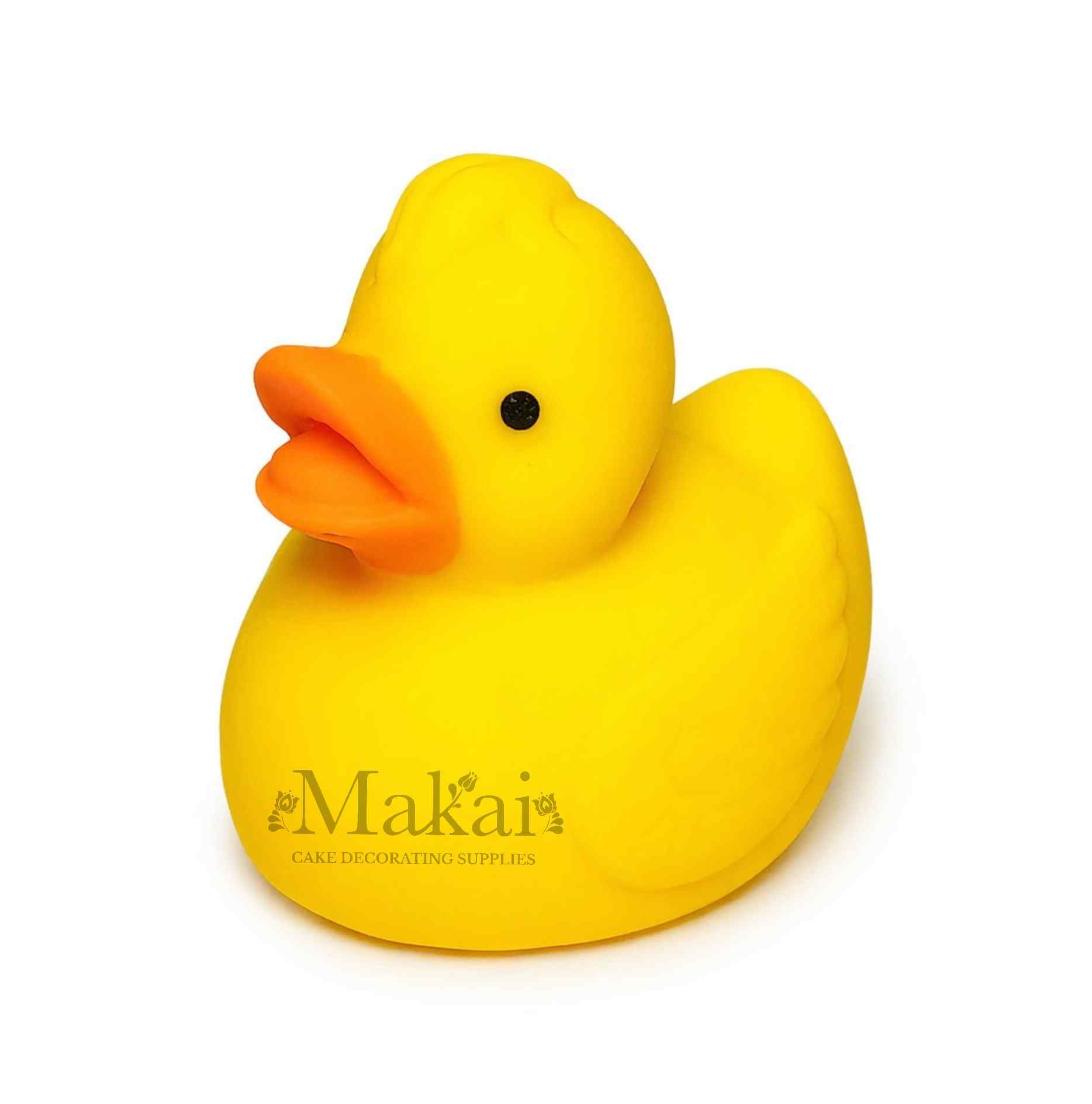 Fondant mother duck cake topper yellow edible decoration