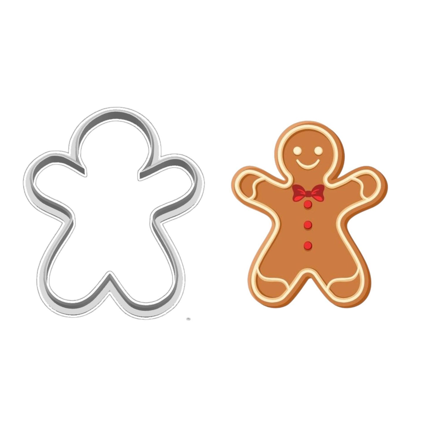 Create perfectly shaped festive biscuits with this gingerbread man cutter — smooth edges, classic Christmas design, ideal for home bakers.