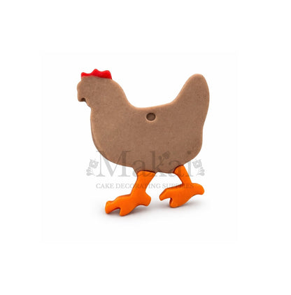 farm chicken hen fondant cake topper