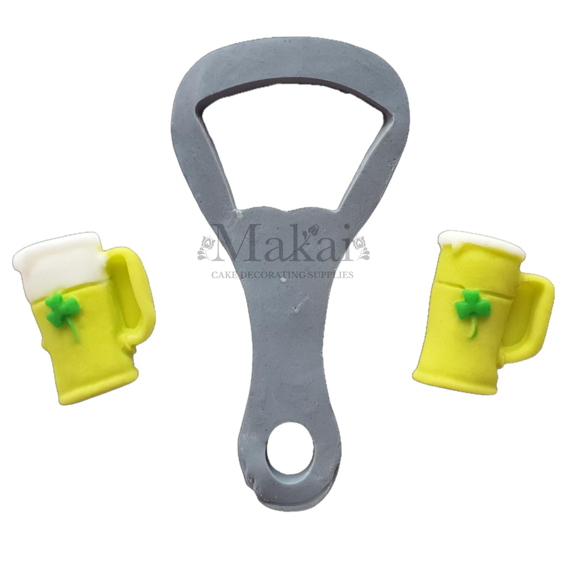 Light Green Beer Bottle Opener Cake Decoration – Makai Cake Decorating Supplies