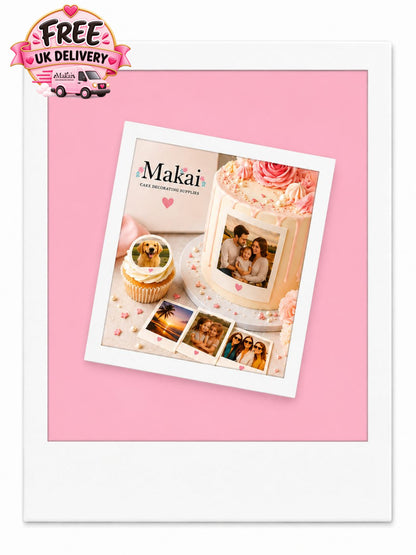 Personalised large Polaroid edible photo print for cake decoration