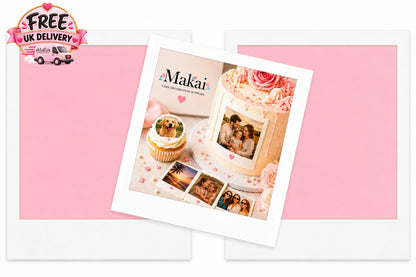 Personalised set of 2 Polaroid edible photo prints for cakes