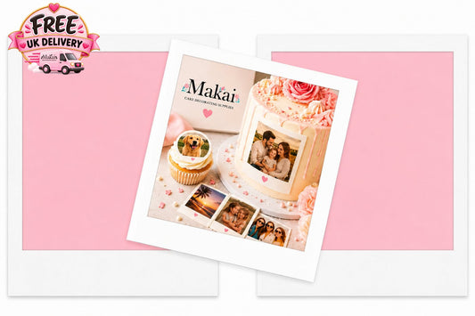 Personalised set of 2 Polaroid edible photo prints for cakes
