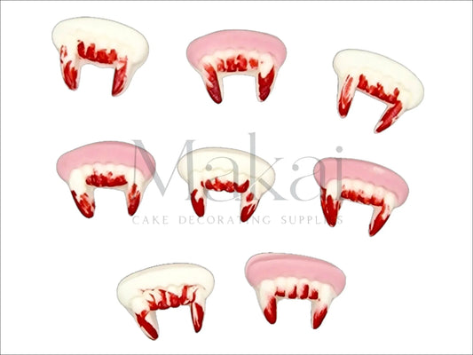 Vampire Fangs Edible Decorations for Halloween Cakes and Cupcakes